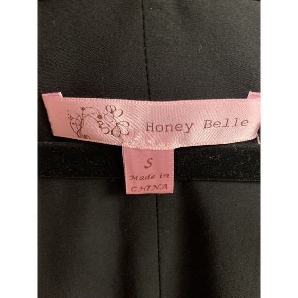 Honey belle Embroidered Black Mini‎ Dress Boho Style Size Small - Picture 2 of 11